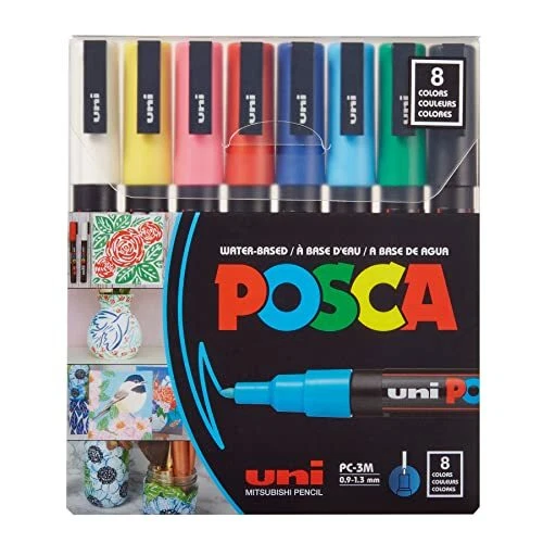 Nuevo conjunto de rotuladores a base de agua Uni Posca 8 colores PC3M8C con seguimiento Foto 1 de 1
