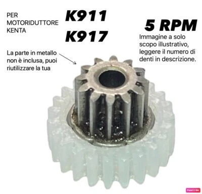 Ingranaggio ricambi per motoriduttore KENTA 5rpm 28denti coclea stufa a pellet - Immagine 1 di 4
