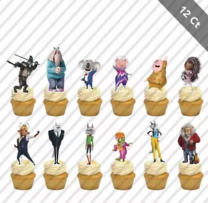 12 Sing Cupcake Toppers Food Picks Favor Party Kids Musical - Picture 1 of 1