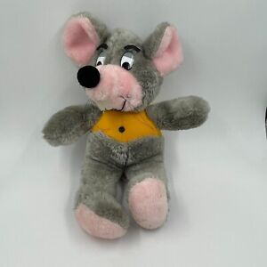 Vintage Chuck E Cheese Plush Toy Pizza Time Theater Mouse Korea Shredded Paper