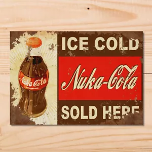 Fallout Ice Cold Nuka Cola Schild Bild Retro Vintage Metalltafeln - Bild 1 von 3