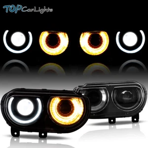 2 piezas de faros proyector LED VLAND para luces delanteras Dodge Challenger 2008-2014 - Imagen 1 de 14