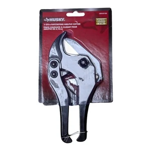 Husky 1 5/8” PVC Cutter Ratcheting Pex ABS New Lifetime Warranty Pipe Hose - Picture 1 of 3
