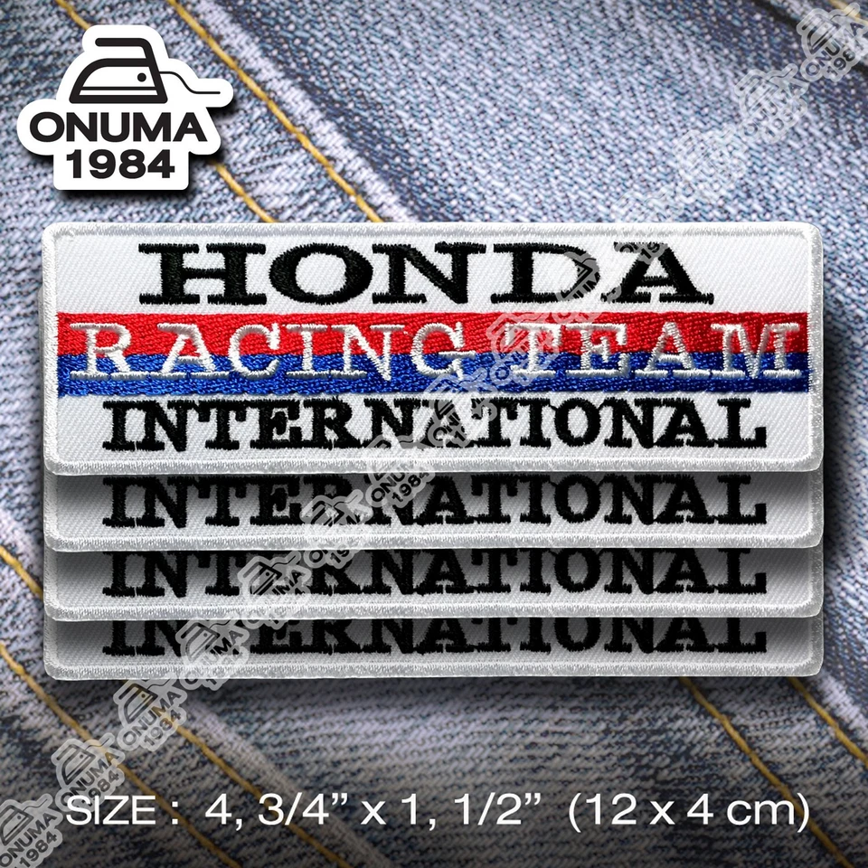 4x HONDA RACING TEAM Patch Iron on, Custom Jacket Decorate Cap T-shirt, Sports - Image 1 of 1