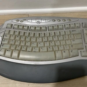 Microsoft Wireless Comfort Keyboard 1045 Black Silver keyboard only - Picture 1 of 5
