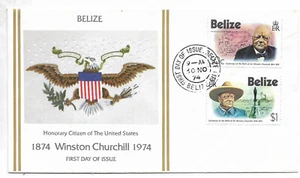 CHURCHILL BELIZE FDC 1974 - Imagen 1 de 1