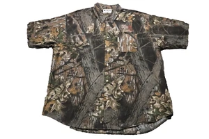 Columbia VTG Mossy Oak Hunting Shirt Men's XL Short-Sleeve Vented Button-up - Picture 1 of 12
