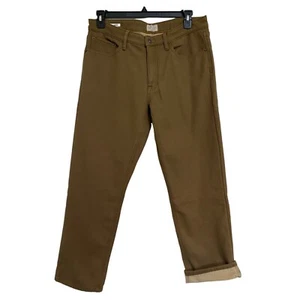 Weatherproof Vintage Men Regular Comfort Stretch Fleece-Lined Jeans Tan 34x30 - Picture 1 of 8