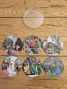 Juego de 6 Posavasos Vintage Bailarines Flamencos Españoles Souvenir España Nuevo en Paquete Corcho  - Imagen 1 de 8