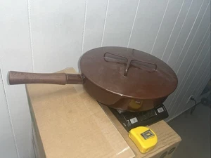 Vintage Dansk Kobenstyle JHQ 11,75" Braun Emaille Pfanne Bratpfanne Untersetzer Deckel - Bild 1 von 5