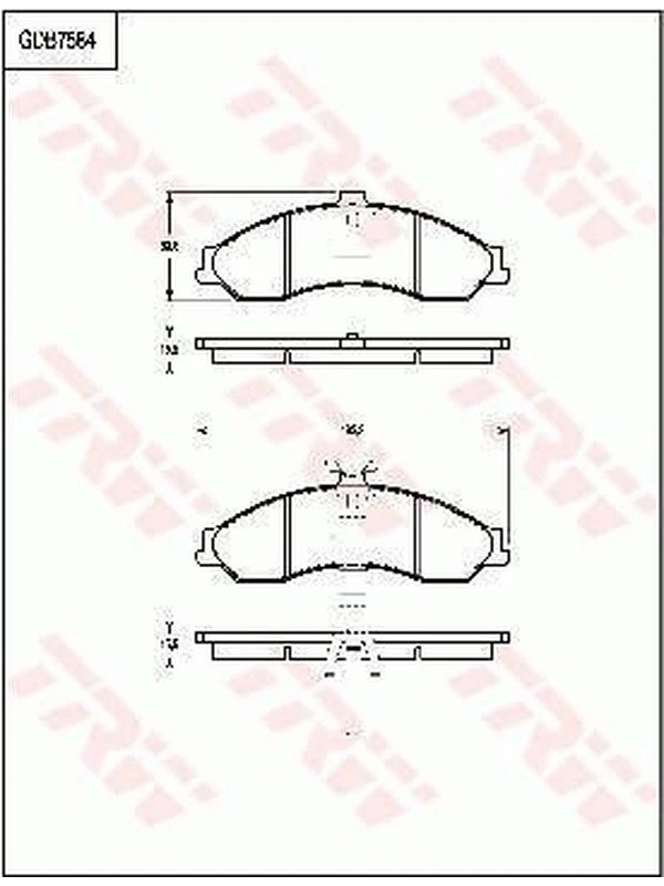 TRW Brake Pads fits Holden Commodore 3.8 VT i V6 Supercharged (GDB7584) - image 1 of 4