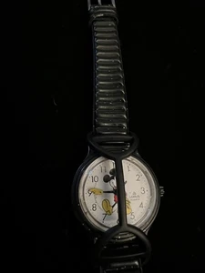 Women's Lorus Mickey Mouse Watch Paint Splattered New Battery - Foto 1 di 8
