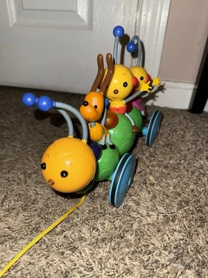 迪士尼 Rolie Polie Olie Caterpillar 玩具 Pull n Wobble Lights n Sounds 复古 — 第 1/3 张图片