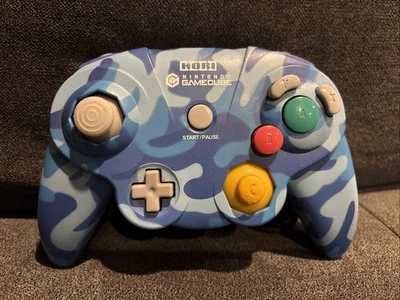 HORI Pad Cube Controller for Nintendo GameCube (Blue Camo) Tested, Very Clean - Image 1 of 4