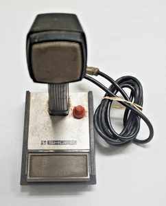 Micrófono de escritorio vintage Shure PTT Push to Talk radioaficionado 6 pines CB - Imagen 1 de 5