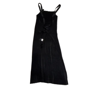 im product ISSEY MIYAKE Pleated Sleeveless Dress Apron Black from Japan VGC F/S - Picture 1 of 7