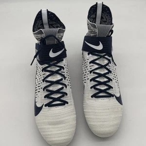 Nike Alpha Menace Elite 2 Flyknit Football Cleats Mens 16 White Navy BV2077-101 - Picture 1 of 5