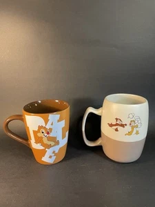 2 Disney Store Dip Glaze Sketch Mugs Chip N Dale - Picture 1 of 20