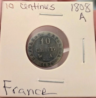 Moneda de 10 céntimos Francia 1808 A Foto 1 de 2
