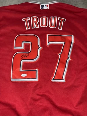 Mike Trout Autographed Signed AUTHENTIC Nike Jersey Auto Angels JSA COA - Image 1 of 4