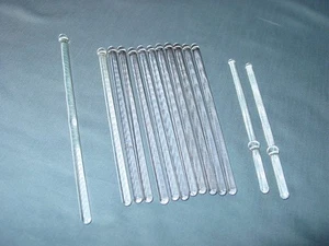 Lot 14 Mid Century Mod Gaetano Sciolari Kronleuchter Glasstäbe 6,25" Lightolier - Bild 1 von 1