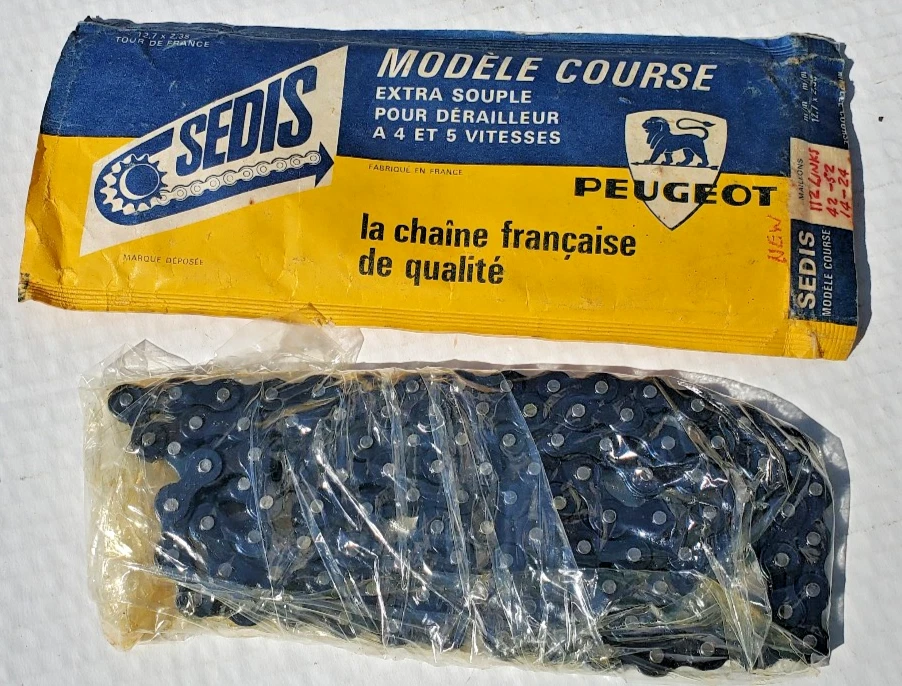 NOS Schwinn SEDIS Stingray Krate Fastback Bicycle Chain 5 spd Vtg 60's 70's Blue - Image 1 of 4