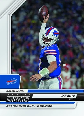 2025-26 Panini Instant NFL #204 Josh Allen Buffalo Bills PREVENTA Foto 1 de 2
