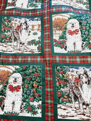 Erlanger Fabric Holiday Pillow Panels Christmas Cotton 7 Yards X 42 USA Designed - Image 1 of 4