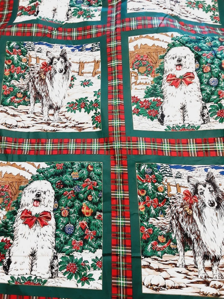 Erlanger Fabric Holiday Pillow Panels Christmas Cotton 7 Yards X 42 USA Designed - Image 1 of 4