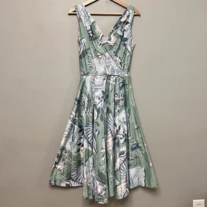 Vintage 50er Alex Colman Neuheit Rosen & Muscheln Pin Up Rockabilly Kleid - Bild 1 von 13