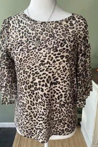 Belldini Leopard Top Shirt Damen Gr. SM gebraucht, in einwandfreiem Zustand - Bild 1 von 4
