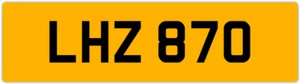 LHZ 870 L 3x3 DATELESS PRIVATE NUMBER PLATE LEE LOU LUKE LUCY LEO LISA LIAM LEN - Picture 1 of 1