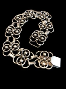 Scandinavian Silver Bracelet Signed 830 S Vintage Antique MCM Midd Century Moder - Picture 1 of 8