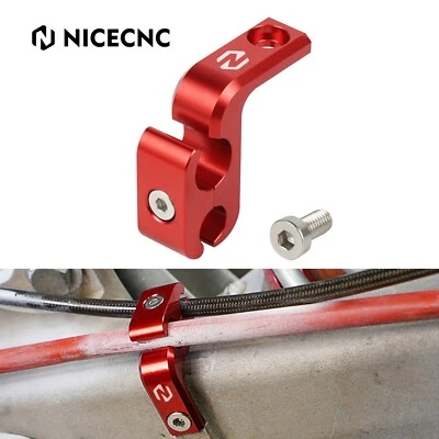 For Yamaha Raptor 700 700R YFM700R Dual Brake Line Clamp Bracket 2006-2023 Red - Image 1 of 4