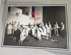 ca.1920’s School PORTRAIT PAINTING CLASS with Students & Model ART DECO PHOTO - Picture 1 of 5
