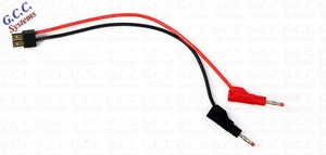 30cm Charging Cable for Traxxas - 4mm Retractable Safety Bullet Connectors - Picture 1 of 3