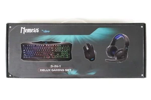 Nemesis By Ollee 3-in-1 Delux Gaming Set Keyboard Headset and Mouse - Picture 1 of 13