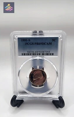 🔥1991 S 5C Jefferson Nickel Proof PCGS PR69DCAM🔥 - Image 1 of 2