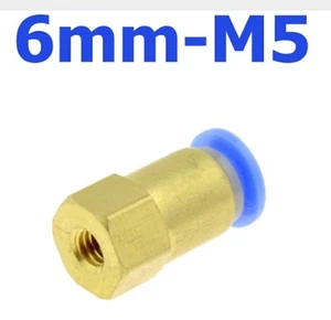 M5 Innengewinde 6mm Pneumatik Gerade Fitting Steckrohr Luft Fittinge PCF - Bild 1 von 2