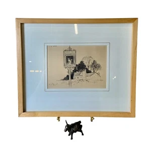 Vintage - Original William J. Dow Drawing - London Inn in South Brent - Picture 1 of 2