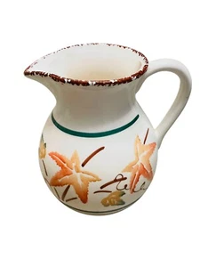 3.2L Large Jug Autumn Leaf Decorative Vase Country Kitchen Ceramic Glazed Water - Picture 1 of 12