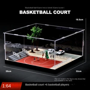 1:64 Diorama Car Garage Model LED Lighting Store Basketball Courts Scene Model - Picture 1 of 41