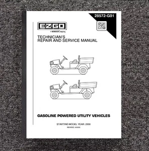 2000 ST 350 Sport Gas Golf Cart Workshop Manual Fits EZGO  28752 - Bild 1 von 18