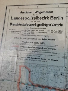 Historische Karte Berlin 1910, Amtlicher Wegemesser - Bild 1 von 9