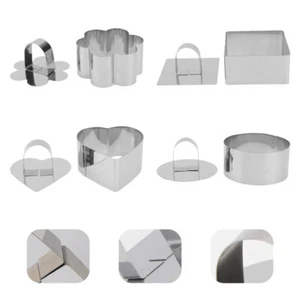 4 Stück Einzigartig geformte Kuchenform Edelstahl Keksform DIY Backform - Bild 1 von 12