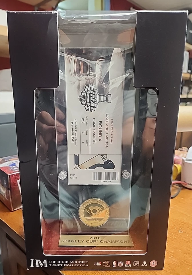 NEW Highland Mint Pittsburgh Penguins Ticket Collection 2016 Stanley Cup Champs - Image 1 of 3
