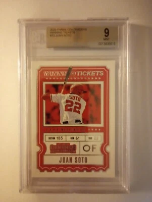 2020 panini contenders winning ticket Juan Soto 12 Beckett 9 - Image 1 of 2