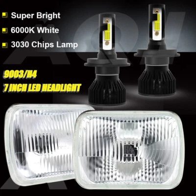 For Chevrolet C10 C20 C30 1981-1986 7x6" Square LED Headlight Hi-Lo Beam - Image 1 of 4