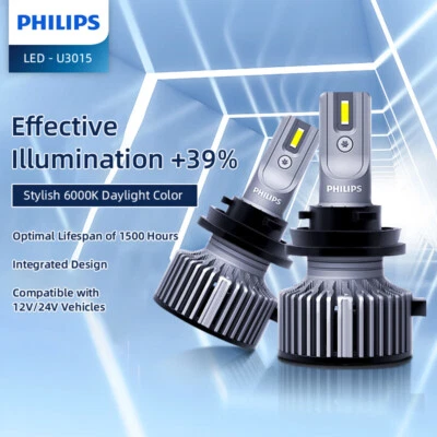 2 Pcs Philips Ultinon Pro3015 Car Led Headlamp 1700Lm Bright Ligh Car Headlights - Image 1 of 4