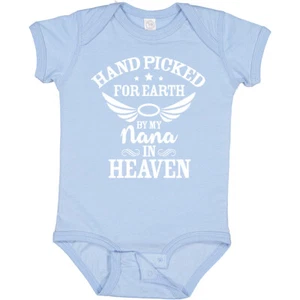 Inktastic Handpicked For Earth By My Nana In Heaven With Angel Baby Bodysuit Na - Picture 1 of 11